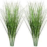10 PCS Artificial Wheat Grass Plants, 14.6 Inch Faux Shrubs Wheat Grass Greenery Stems with Realistic Look, Fake Tall Grasss for Indoor Outdoor Decor, Artificial Plants for Home Office Garden, Large