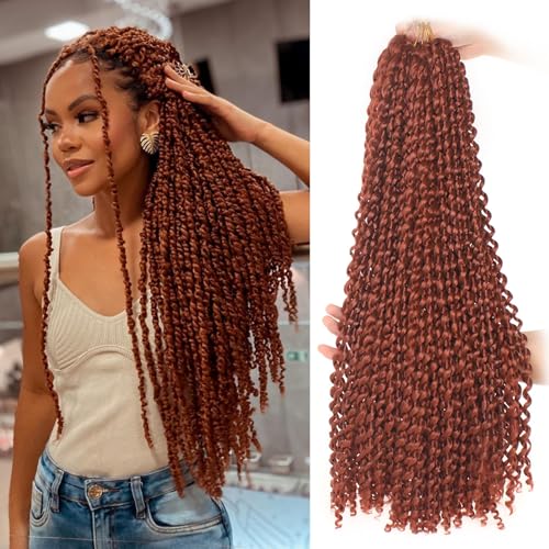 ZRQ 24 inch copper red passion twist hair
