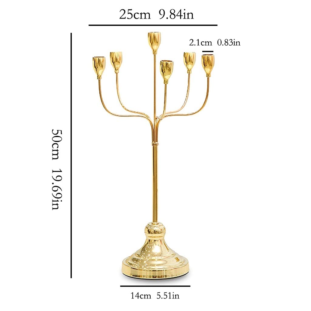 candle-holder Modern Six Headed Iron Candlestick Romantic Candlelight Dinner Props Bedroom Living Room Dining Table Creative Decoration candlestick