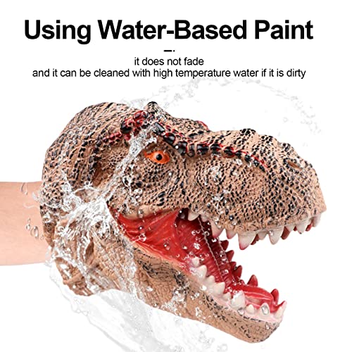Fantoche de mão T Rex,Brinquedo de dinossauro realista fantoche de mão Dino | T Rex Puppet Rubber Di