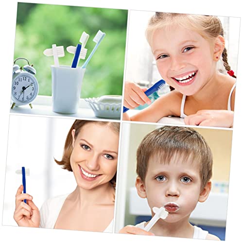 BATHVEVE 6 Stück Kleine Zahnbürsten für Zahnersatz Doppelköpfige Prothesenbürste Ergonomischer Griff Sanfte für Vollständige und Teilprothesen für Empfindliche Zähne – Bild 4