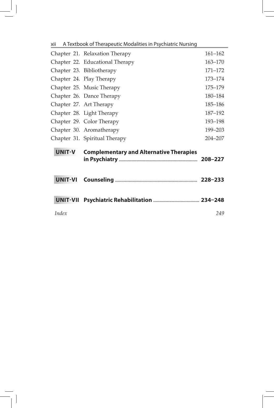 A TEXTBOOK OF THERAPEUTIC MODALITIES IN PSYCHIATRIC NURSING 1