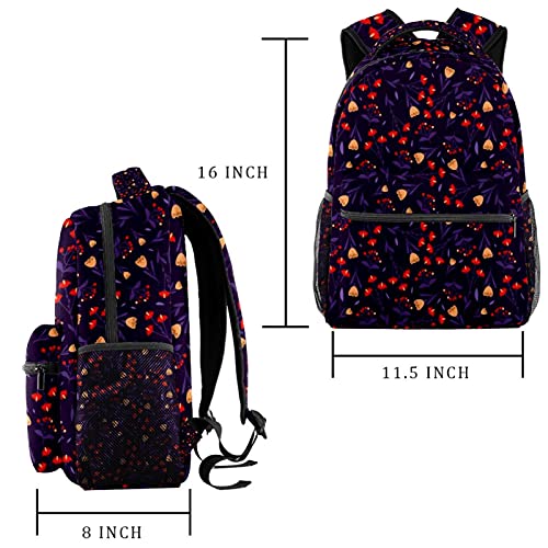 Sac à dos décontracté à fleurs grand volume avec poches fonctionnelles - 2
