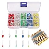 【300 Pieza de Diodos Emisores】Contiene dos modelos de LED Diodos Emisores: 3mm y 5mm de multicolores, blanco frio, rojo, amarillo, azul, verde.