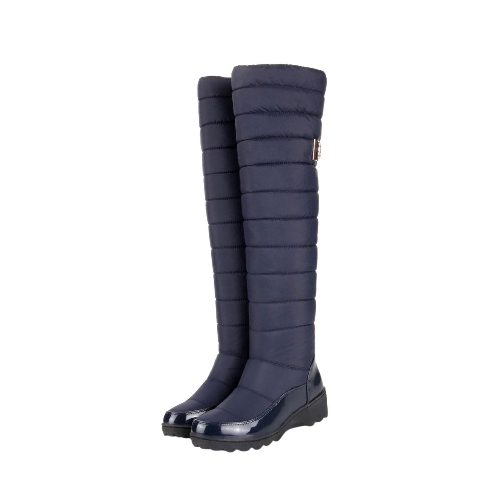 Womens Over The Knee Winter Snow Boots Fold Down Thigh High Boots Wide Calf Waterproof Warm Long Boot