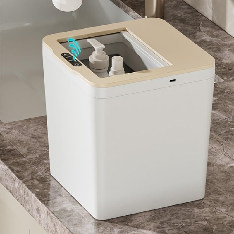 Desktop Intelligent Sensing ABS Garbage Bin Car Mounted Wall Storage Box Office Bathroom Tissue