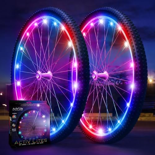 Activ Life 2-Tire Pack LED Bike Wheel Lights with Batteries