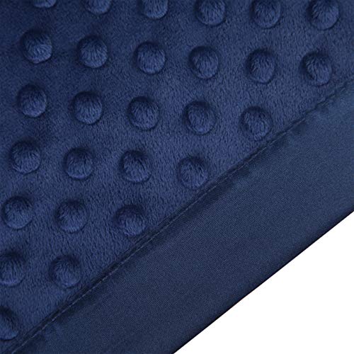 Pro Goleem Baby Soft Minky Dot Blanket With Silky Satin Backing Baby Gifts For Boys And Girls (Navy Blue, 30’’ X 40’’) #TOP3