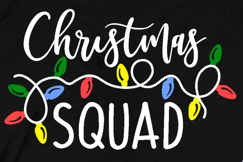 Christmas Squad Shirt for Women Christmas Crew Tshirt Xmas Lights Tee Tops - Image 5