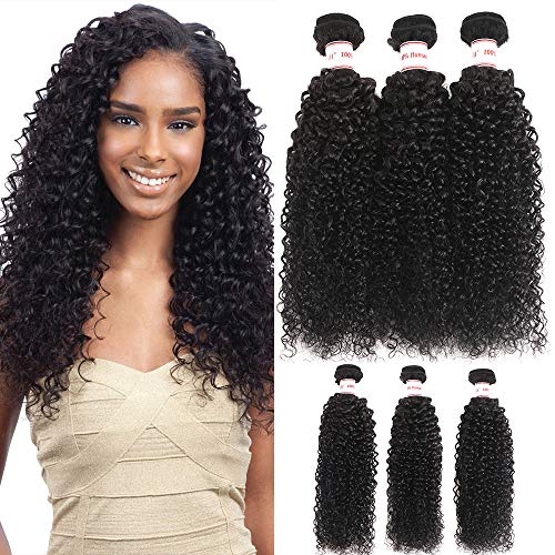 Mermaid 8A Brazilian Kink Curly Virgin Hair Weave 1 Bundle 100% Unprocessed Curly Human Hair Natural Color (18''20''22'', kk)
