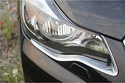 ABS Chrome Headlight Eye Lid Eyebrow Trim Cover 2pcs for Subaru XV Crosstrek 2012-2017