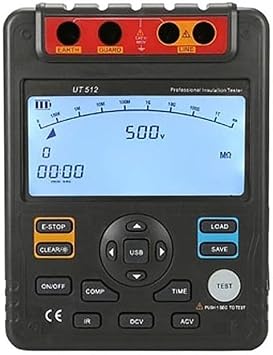 Digital Insulation Tester, 30 Analogue Bar Graph AC/DCV 500V/1000V/2500V/5000V Tester USB PC Software, Megohmmeter and Multimeter for Measure The Insulation Resistance, Voltage, PI, and DAR