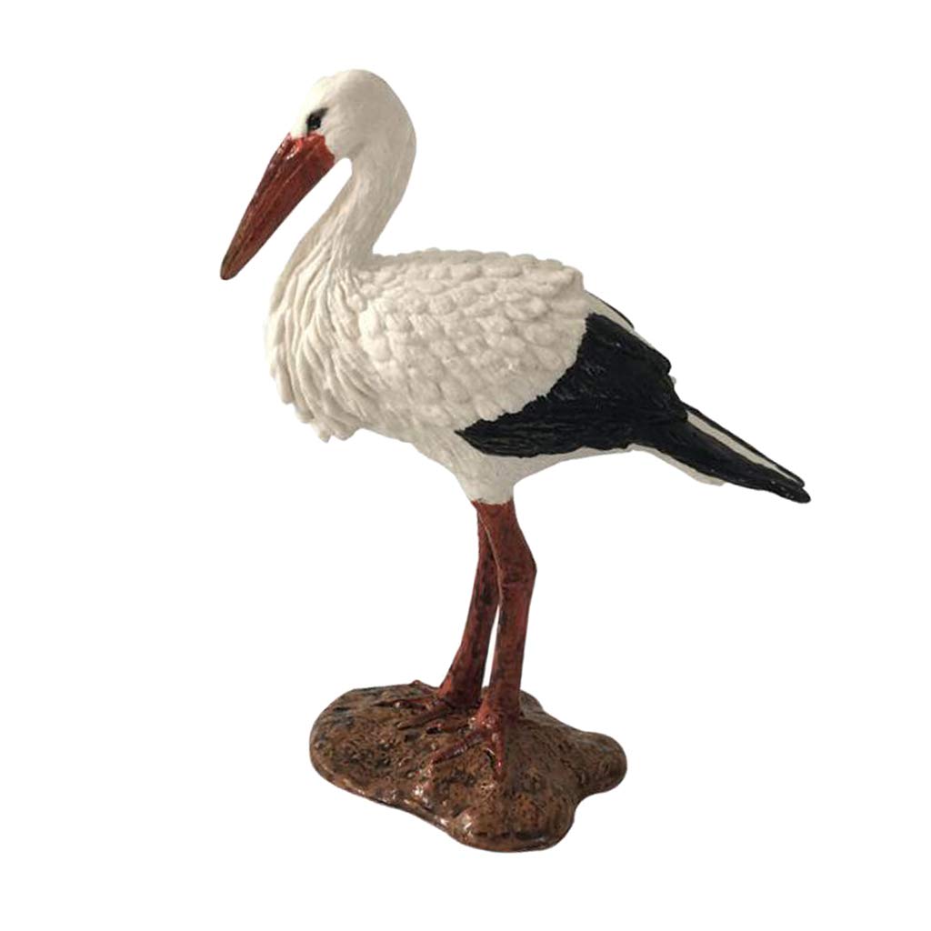 Lzvmlnqi Crane Miniature Animals Birds Model Figurine Statue Sculpture Toy