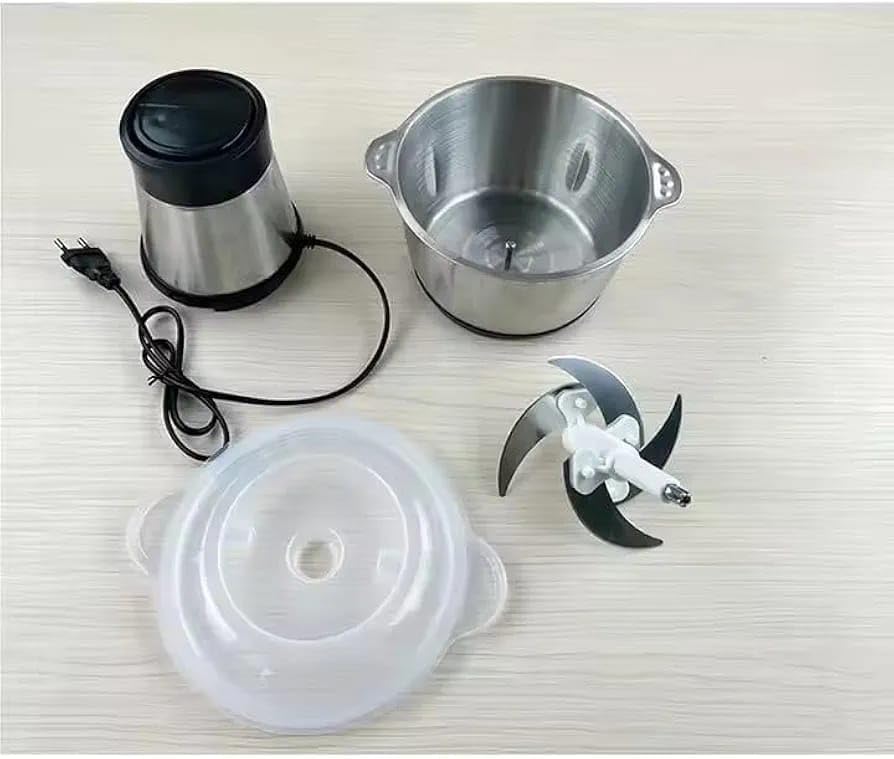Image of Electric Chopper, Meat Chopper with Stainless Steel Chopper Bowl Heavy 700W Motor - 2 Speed Modes for Kitchen Food Processor, Meat, Vegetables, Onion, Mince (2L)