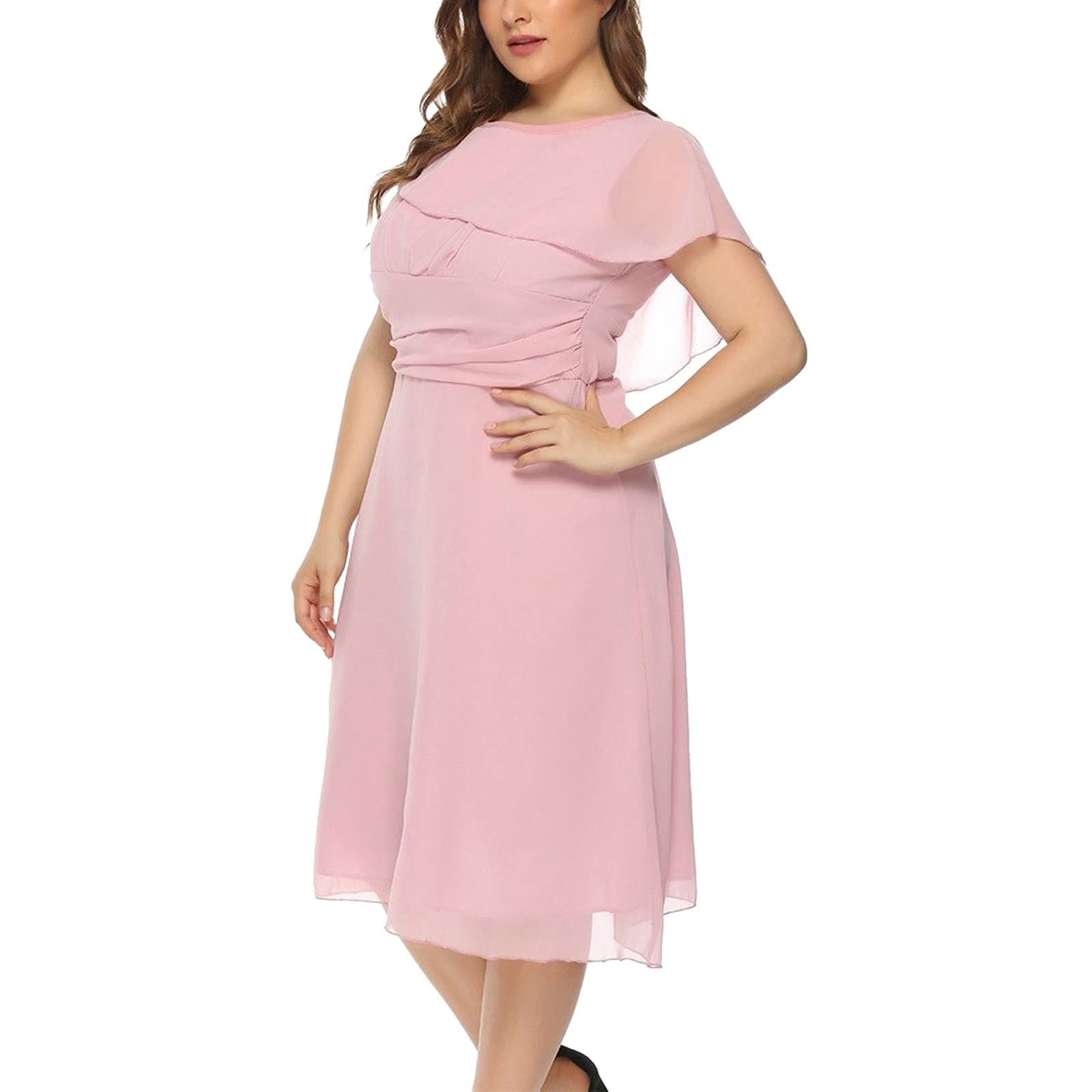 YANJI Vestidos Elegantes para Boda Vestido de cóctel de Fiesta de graduación de Cintura Alta para Dama de Honor de Boda Formal para Mujer