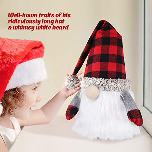 D-FantiX-Gnome-Christmas-Tree-Topper-275-Inch-Large-Swedish-Tomte-Gnome-Christmas-Ornaments-Santa-Gnomes-Plush-Scandinavian-Christmas-Decorations-Holiday-Home-Decor-with-Plaid-Hat D FantiX Gnome Christmas Tree Topper 275 Inch Large Swedish Tomte Gnome Christmas Ornaments Santa Gnomes Plush Scandinavian Christmas Decorations Holiday Home Decor with Plaid Hat