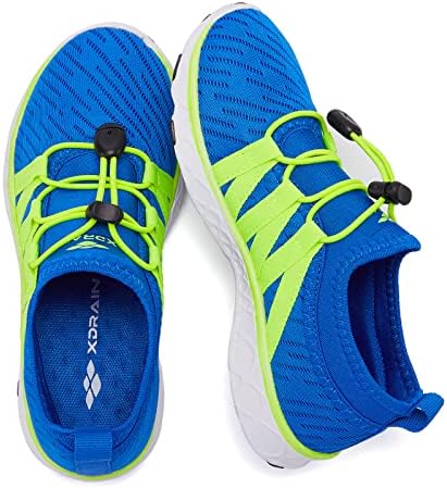 ALEADER Kids Water Shoes Athletic Sport Walking Shoes Xdrain Aqua Water Shoes Lightweight Swim Shoes Blue/Green 4 M US Little Kid