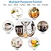 KALAVE Premium Stainless Steel Funnel, 5 Inch Food Grade Kitchen Funnels with 200 Mesh Food Filter Strainer for Filling Bottles, Oils, Juice, Wine, Coffee, Milk