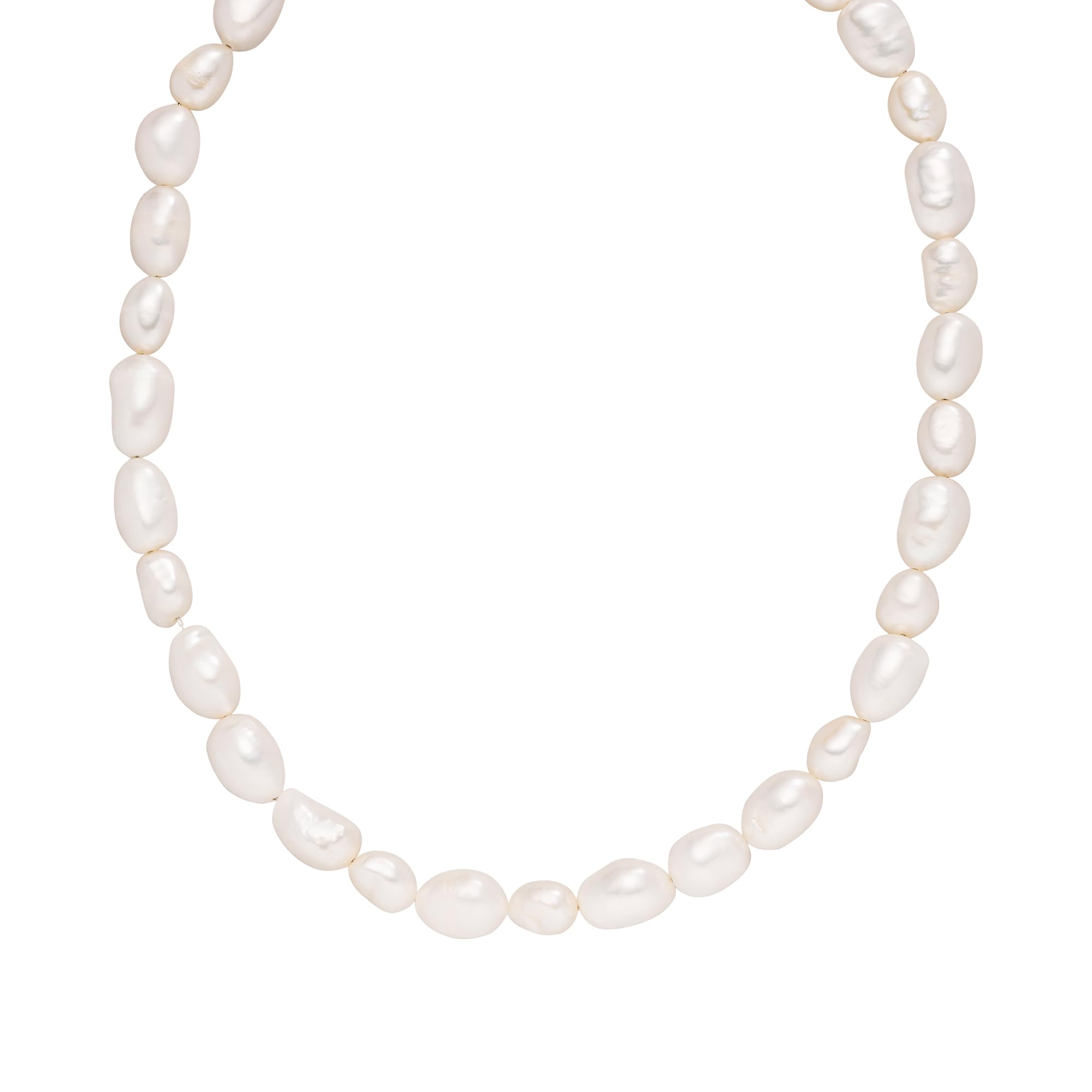 Purelei Keshi Moonlight Gold Kette – aus langlebigem Edelstahl – Necklace mit natürlichen Perlen – Verstellbare Länge 40-45 cm - Modeschmuck für deinen individuellen Look – Perlenkette Damen