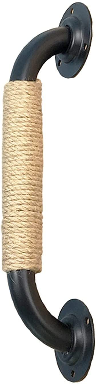 Klamka do drzwi stodoły czarna kuta żelazna linka uchwyt przesuwny drewniany uchwyt do szafy szopy Dogarden uchwyt bramy garażowej bar do domu łazienki kuchni biura/40 cm/40 cm