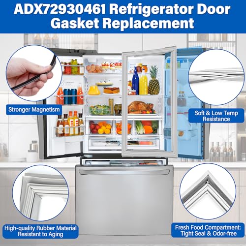 Image of Upgraded ADX72930461 Refrigerator Door Gasket Replacement Compatible with LG Kenmore LFX31945ST LFX25991ST, 40″x17″ Unbent PS11732674 Fridge Gasket Replace ADX72930414 ADX72930453 Door Seal