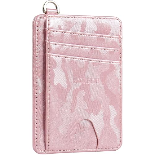 Image of Slim Minimalist Front Pocket Wallet, RFID Blocking Credit Card Holder Wallet with Detachable D-Shackle for Men Women