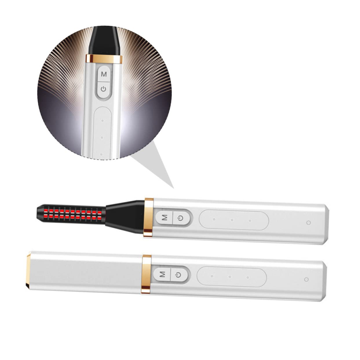 MAGICLULU 3piezas Rizador De Pestañas Eléctrico Térmico Recargable Control De Curler Portátil Para Pestañas y Curvadas