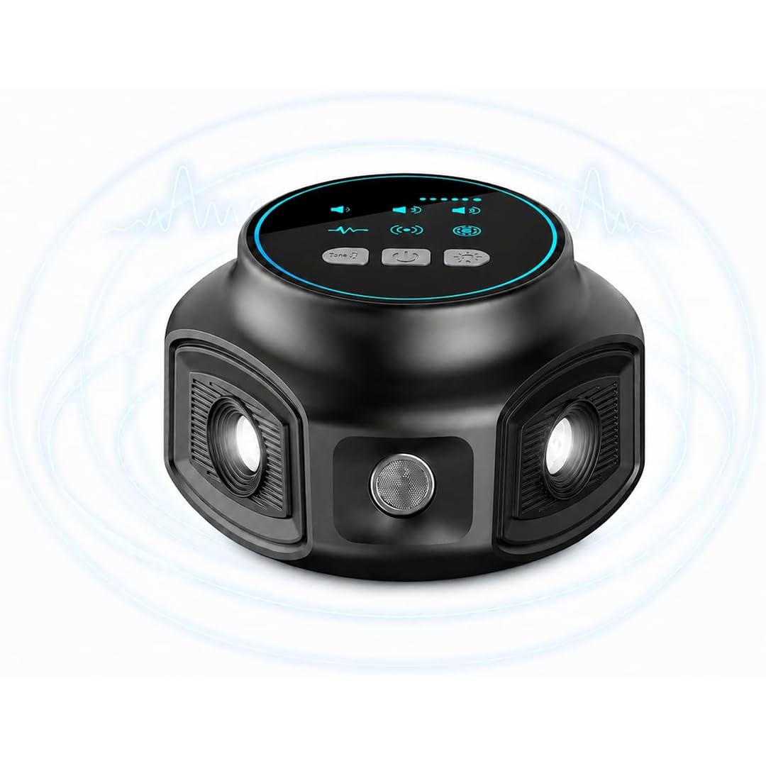 Osmo Repelmax Ultraschall Tierabwehrgerät, Intelligenter Frequenzwechsel mit LED Blinklicht, Effektiv gegen Mäuse Ratten Mücken Kakerlaken Motten Ameisen (Schwarz)