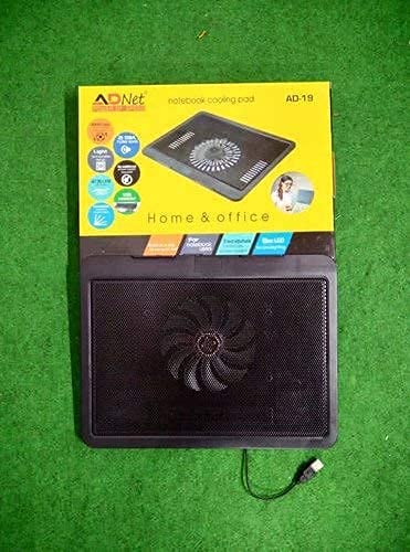 Image of BKN Notebook Cooling Pad Ergonomic Laptop Cooler with 1 Quite Big LED Fans, Laptop Stand, USB Ports, Suitable for Upto 14 /15.6 inch Laptops