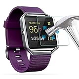 AWINNER ,Fitbit Blaze Glass Screen Protector Premium HD Clear Tempered Glass with Free Lifetime Replacement Warranty / Ultra High Definition Invisible and Anti-Bubble Crystal Shield (1-Pack)