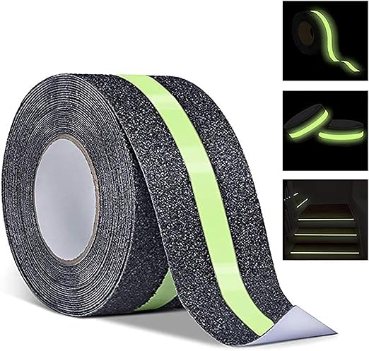 Anti Slip Grip Tape,Non-Slip Traction Tapes With Glow In The Dark Reduce The Risk Of Slipping For Indoor Or Outdoor Stair Tread Step And Other Slippery Surfaces,2 InchX16.4 Foot (Pack of 4)