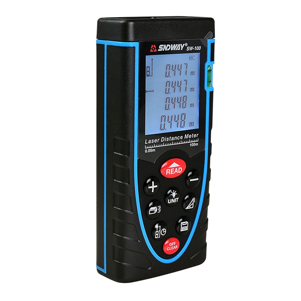 Q83 100 m LCD Laser Cuchillo Distancia Laser Medidor telémetro + 2 * AAA