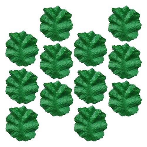 HOUDERCO �l�H���^�X�̗t 12���Z�b�g PVC�� ���A���Ȑl�H��؃f�B�X�v���C ������p �H�i�͌^ �L�b�`�� ���X�g���������p