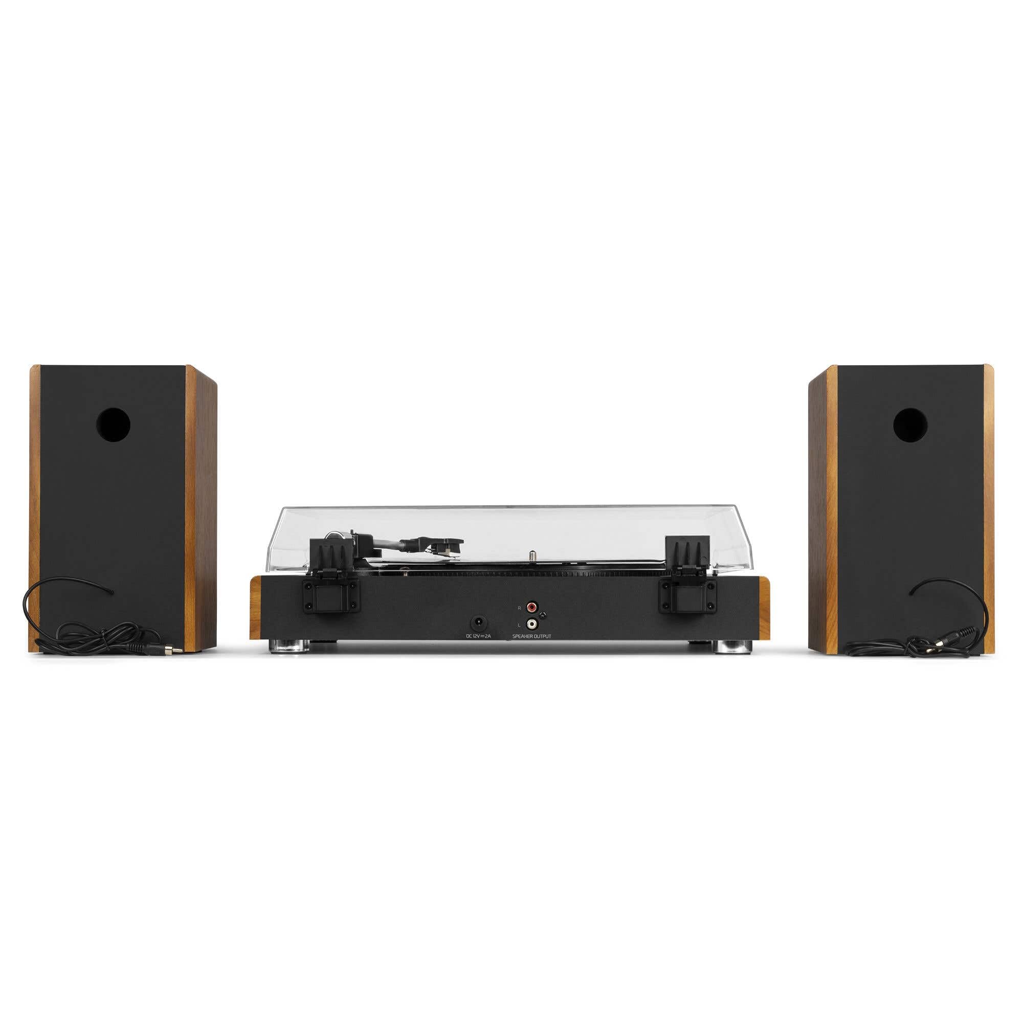 Audizio RP335 - Plattenspieler mit Lautsprecher 2 X 40 Watt, Bluetooth Schallplattenspieler, 33/45 und 78 U/min, Vinyl Player, Record Player mit Vorverstärker, USB, Cinch, Auto-Stop