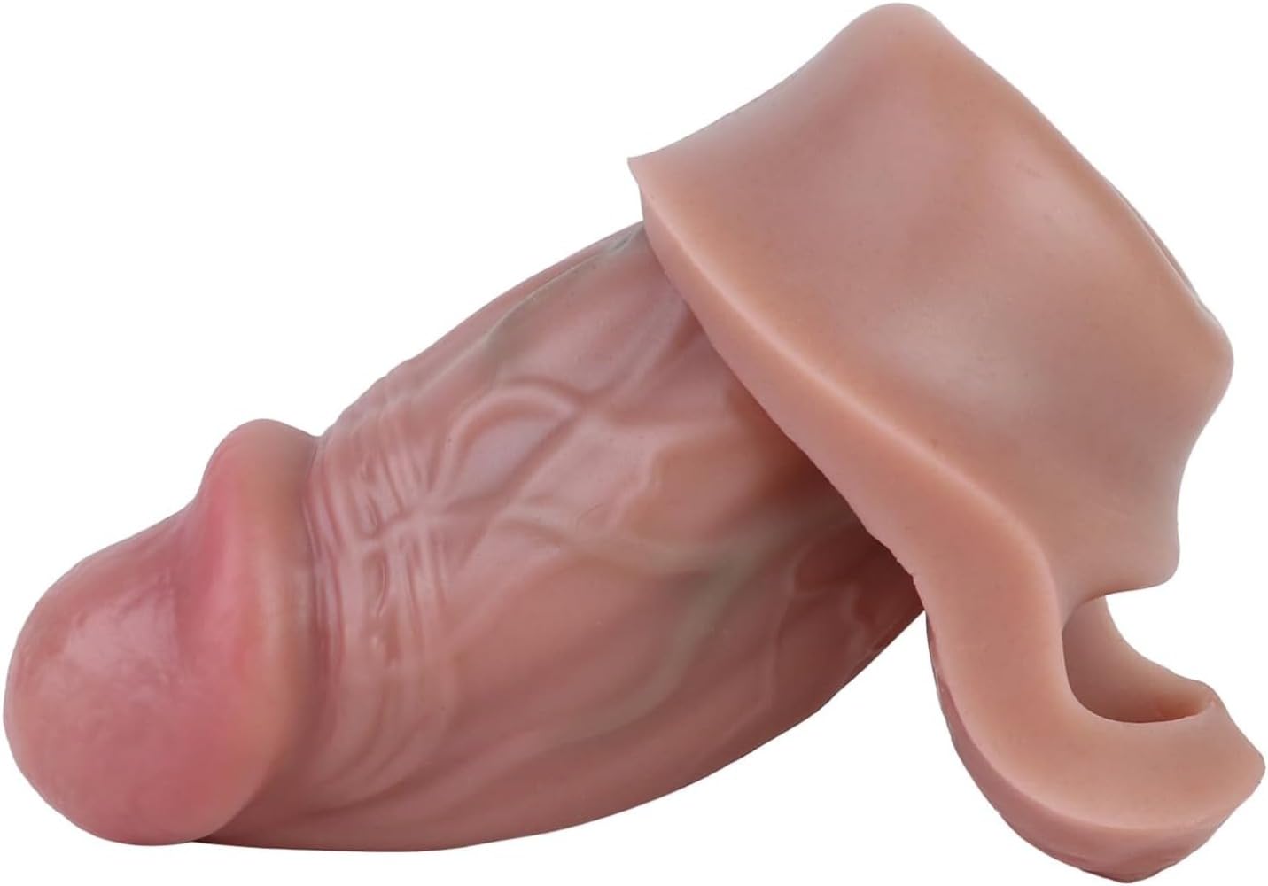 Masturbatore manuale indossabile, con design a rivestimento completo, guaina realistica con anello per l'ingrandimento del pene