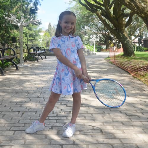 Girls' Active Sport Dress – Short Sleeve Performance Golf and Tennis Dress – Summer Casual Athletic Outfit for Kids3