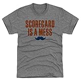 500 LEVEL Keith Hernandez T-Shirt (Premium Men's T-Shirt, Large, Tri Gray) - Keith Hernandez Scorecard is A Mess O