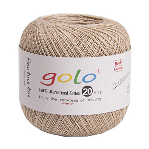 Image of golo Crochet Thread Size 20 for Hand Knitting Light Coffer Yarn 8-731