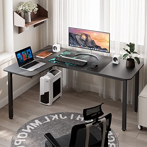 Eureka Ergonomic L Shaped Gaming Desk, 61 Inch Corner Computer Desk, Modern Office Study Writing Desk, Home Gaming Table With Mouse Pad & Cable Management, Sturdy Metal Frame, Easy To Assembly, Left #TOP1