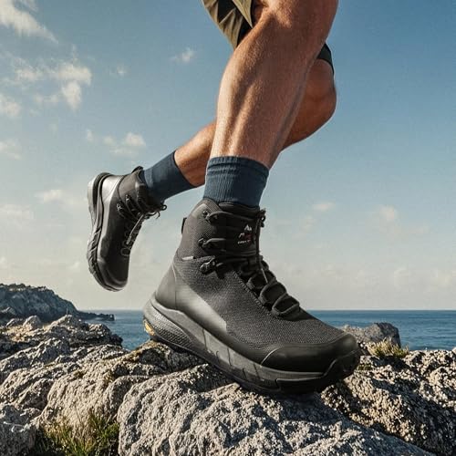 Image of NORTIV 8 Men's Mid Waterproof Hiking Outdoor Lightweight Breathable Trekking Camping Mountaineering HydroTrek Shoes