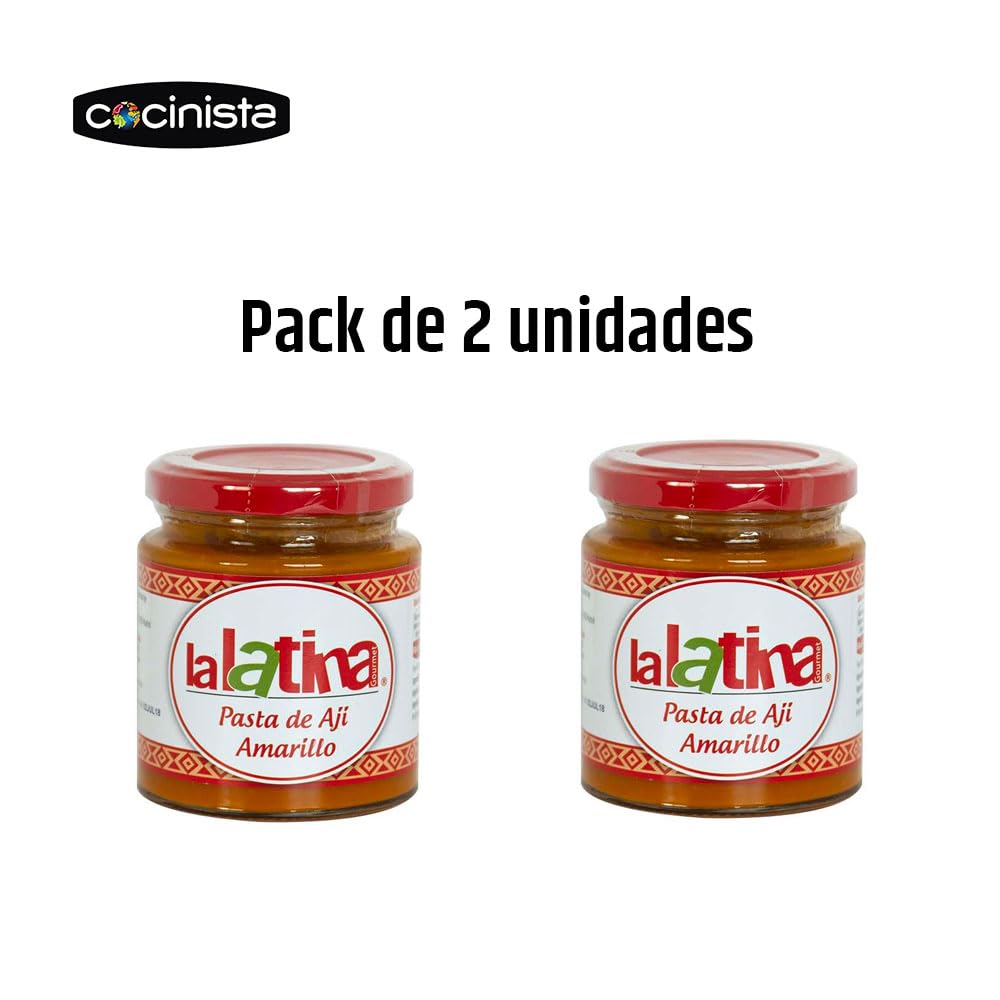 Pasta de Ají Amarillo Peruano 225 g Pack 2 Unidades Condimento para Cocina Picante Suave