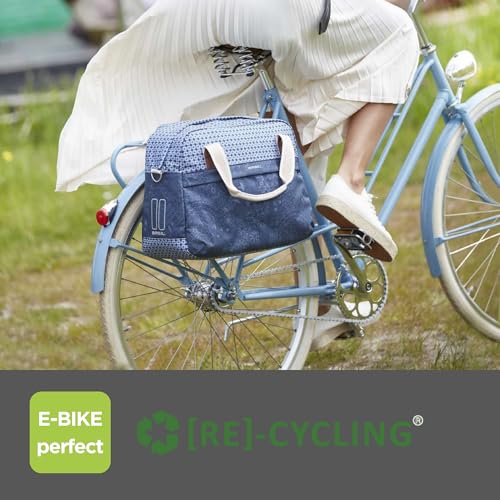 Basil Boheme Fahrrad Schultertasche- Einfache Fahrradtasche - 18 Liter - Blau