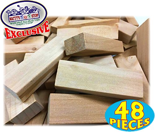 Matty's Toy Stop Wooden Tower Deluxe Stacking Game With Exclusive Storage Bag #TOP6