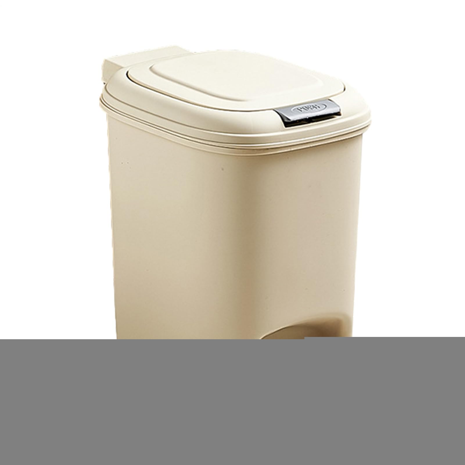 Cubo de basura con pedal y tapa rectangular contenedor de residuos para baño 8