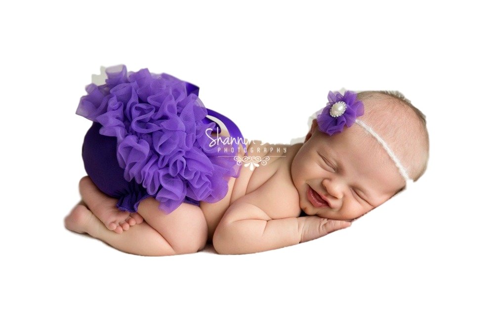 THIS LISTING IS FOR THE HEADBAND ONLY Concord Purple Chiffon Headband Photo Prop or Hair Accessory - Perfect for Newborn, Infant, Baby Photo Sessions