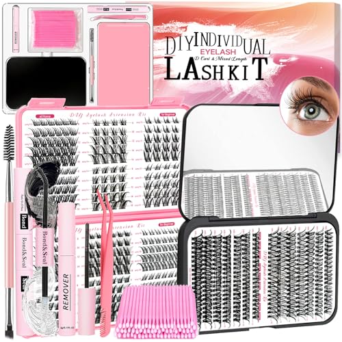 QUKLOGEN 580Pcs DIY Wispy Lash Extension Kit