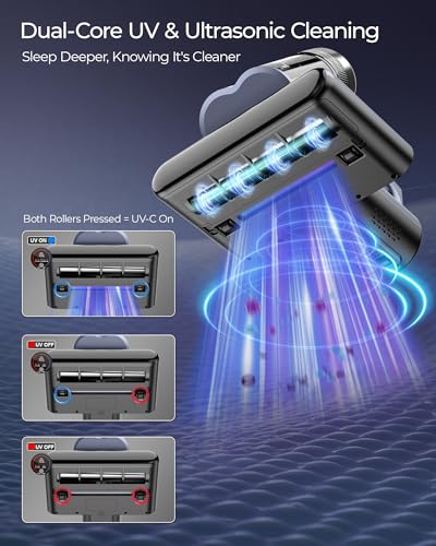 Image of Teant Cordless Bed Mattress Vacuum, 18kPa Suction & LED Display, Model MV01