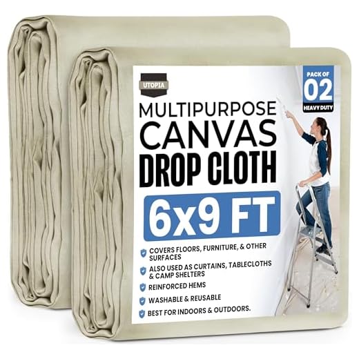 Utopia Washable Drop Cloths 6x9 ft