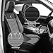 Seat Covers Full Set Custom Fit for Jeep Renegade 2015-2023, Standard Waterproof Car Seat Cover, Breathable and Comfortable Leather Cushion Cover, Auto Interior Accessories (Black Gray)