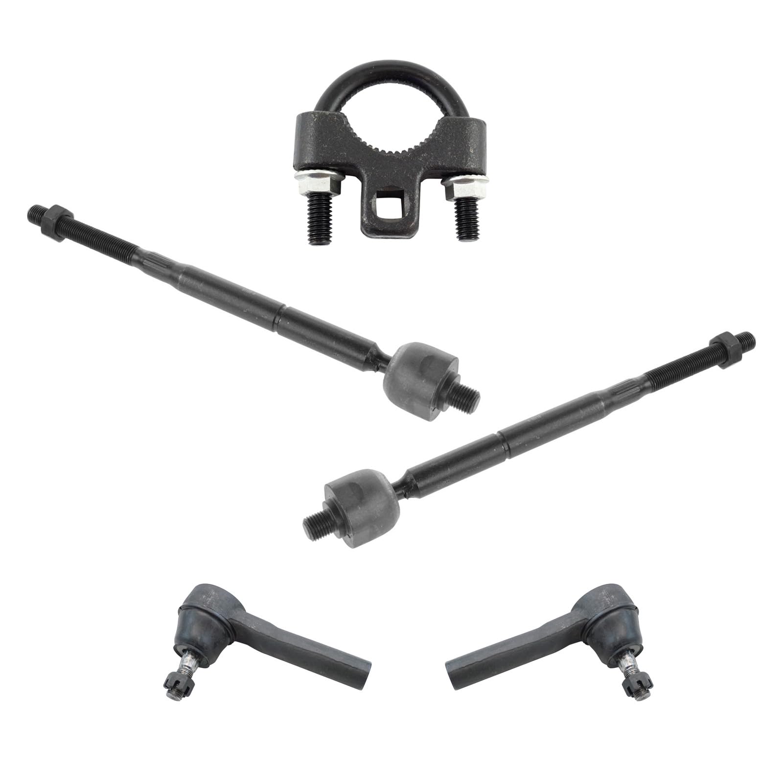 TRQ Front Inner and Outer Tie Rod Set 4 Piece Compatible with 2005-2007 Chrysler Town & Country 05-07 Dodge Caravan 05-07 Grand Caravan